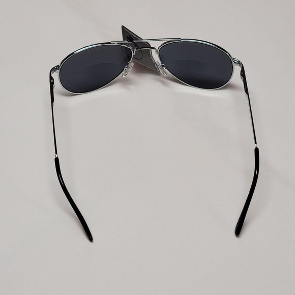 Design Line Aviator Sun Readers +2.25 Silver - Picture 2 of 11